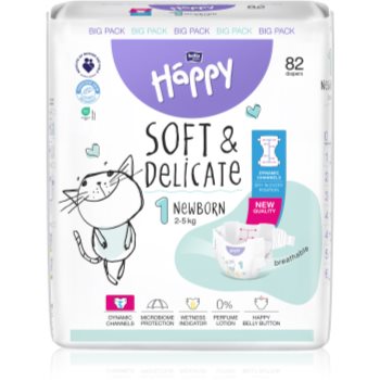 BELLA Baby Happy Soft&Delicate scutece de unică folosință cu canale - imagine 2